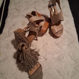 Banana Republic Beige and Tan Heels